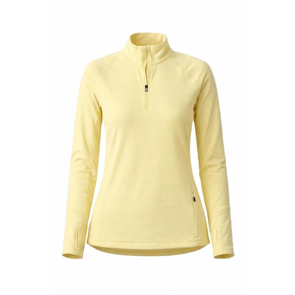 NWT DSG Women's Yellow 1/4‎ Zip Long Sleeve Athletic Top Size XS